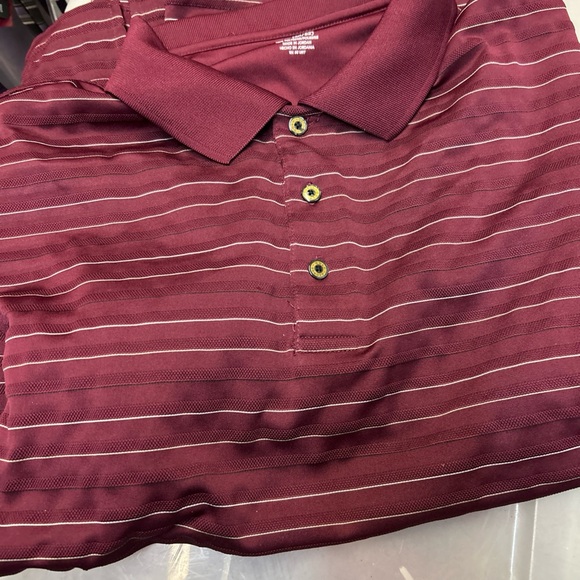 George Men's Burgundy Polo Shirt with Stripes - Picture 3 of 4